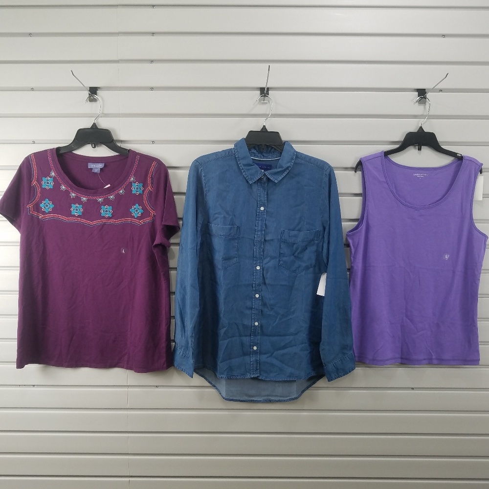 New 3 Pcs Women's Top Blouse Shirt Sweater Tank